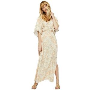 Spell Cream and Tan Maxi Dress